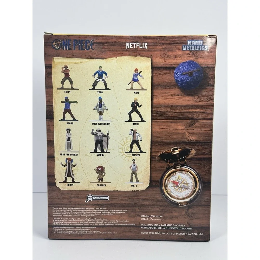 One Piece Nano Metalfigs 12 Pack Netflix 2026 Jada Toys Die Cast New